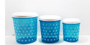Dotted Plastic Storage Container Set