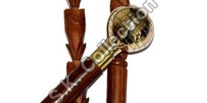 Brass Handle World Map Head Solid Rosewood Desinger Walking Stick Cane
