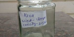 Hexa Glass Jar (215 Ml)