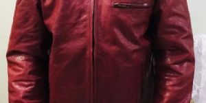 Mens Red Leather Jacket