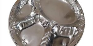 4 Compartment Disposable Silver Plate