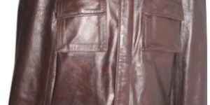 Mens Brown Goat Leather Jacket