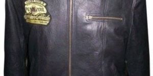 Mens Designer Black Leather Jacket