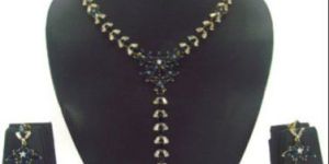Cubic Zirconia American Diamond Necklace Set