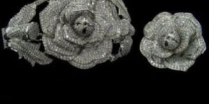 Flower Shaped American Diamond Earrings