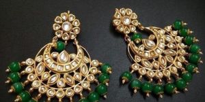 Beaded Imitation Kundan Earrings