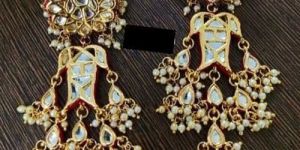 Kundan Meena Earrings