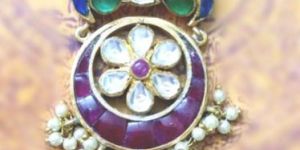 Silver Kundan Pendent