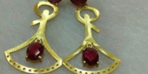 Earring Brass Golden Jewellery