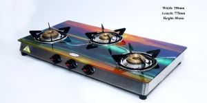 3 Burner Digital Gas Glass Top