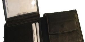 Mens Black Leather Wallet