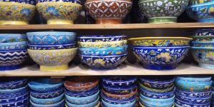 Handmade Pottery Blue Bowl