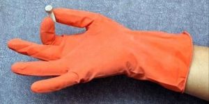 Flock Lined Latex Household Gloves