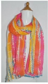 Printed Tie Dye Cotton Scarves