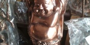 Copper Laughing Buddha Statue