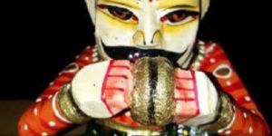 Wooden Musician Statue