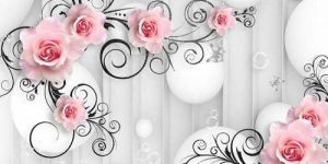 PVC Flower Wallpaper