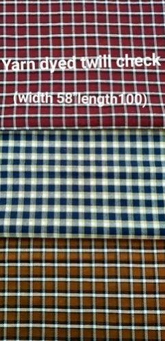 Cotton Yarn Dyed Twill Check Fabrics