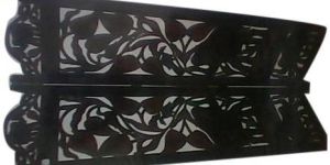 Brown Hand Carved Wooden Screen