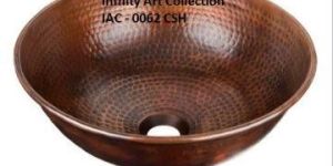 IAC0062CSH Single Wall Hammered Copper Sink