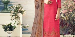 Designer Pink Cotton Salwar Suit