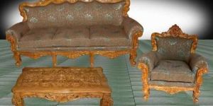 Antique Living Room Wooden Sofa Set