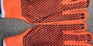 Full Finger Cotton Heavy Dotted Gloves