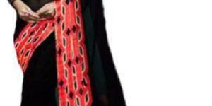 Red Printed Party Wear Saree