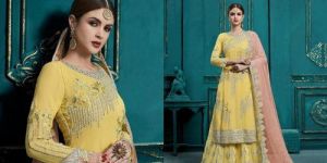 Georgette Palazzo Work Suit