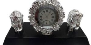 Silver Plated Table Clock