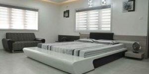 Designer Oak Wood Bedroom Bed