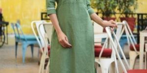 Cotton Tagai Work Straight Kurti