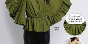 Ladies Ruffled Wing Top