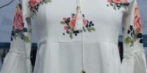 Ladies White Frill Top