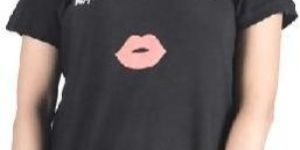 Womens Lip & Eyes Printed T-Shirt