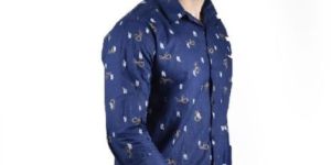 Mens Blue Cross Ribbon Shirt