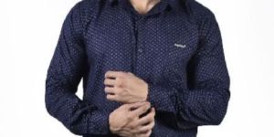 Mens Blue Polka Dot Shirt