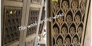 Teak Pooja Doors