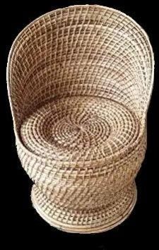 Cane Stool (Muda) with Backrest