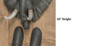 Sculpture Elephant Animal Head with Legs