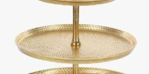 3 Tier Brass Cake Stand