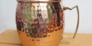 Round Hammared Copper Mug