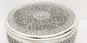 Container Silver Round Box