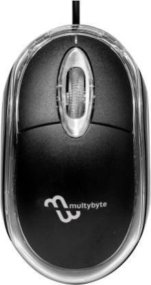 Multybyte Black Compact USB Wired Optical Mouse (USB 2.0, Black)