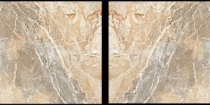 1200X1200mm Blue Breccia Book Match Glossy Series Vitrified Slabs