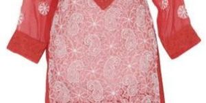 Chikan Georgette Kurti