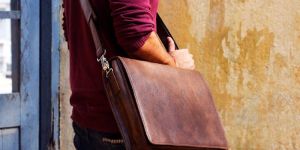 Vegan Leather Laptop Bag