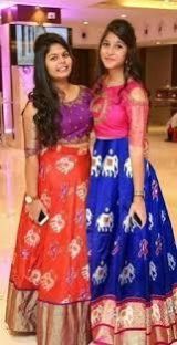 Pochampally Ikat Lehenga Dresses