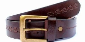 Male Stripped Brown Belt