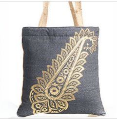 Foil Printed Canvas Tote Bag